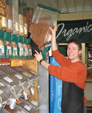 Patrick at an retail organic market